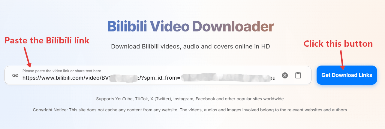 How to download Bilibili videos with SnapWC - Step 3