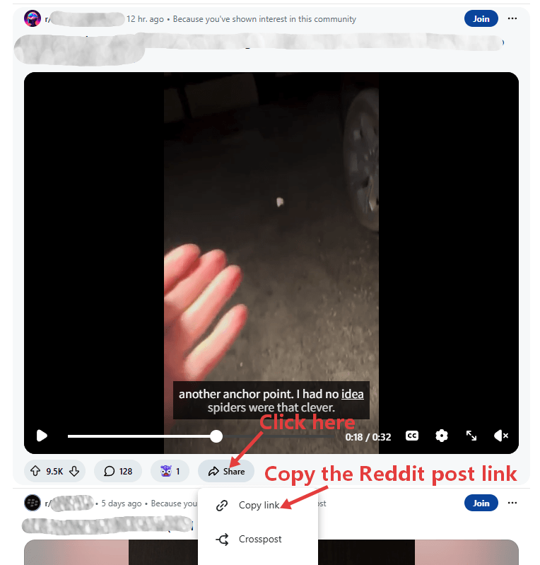 How to Download Reddit Videos and Images with SnapWC - Step 1
