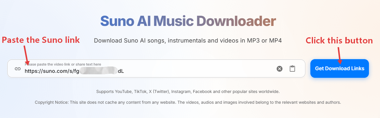 How to download Suno AI music with SnapWC - Step 3