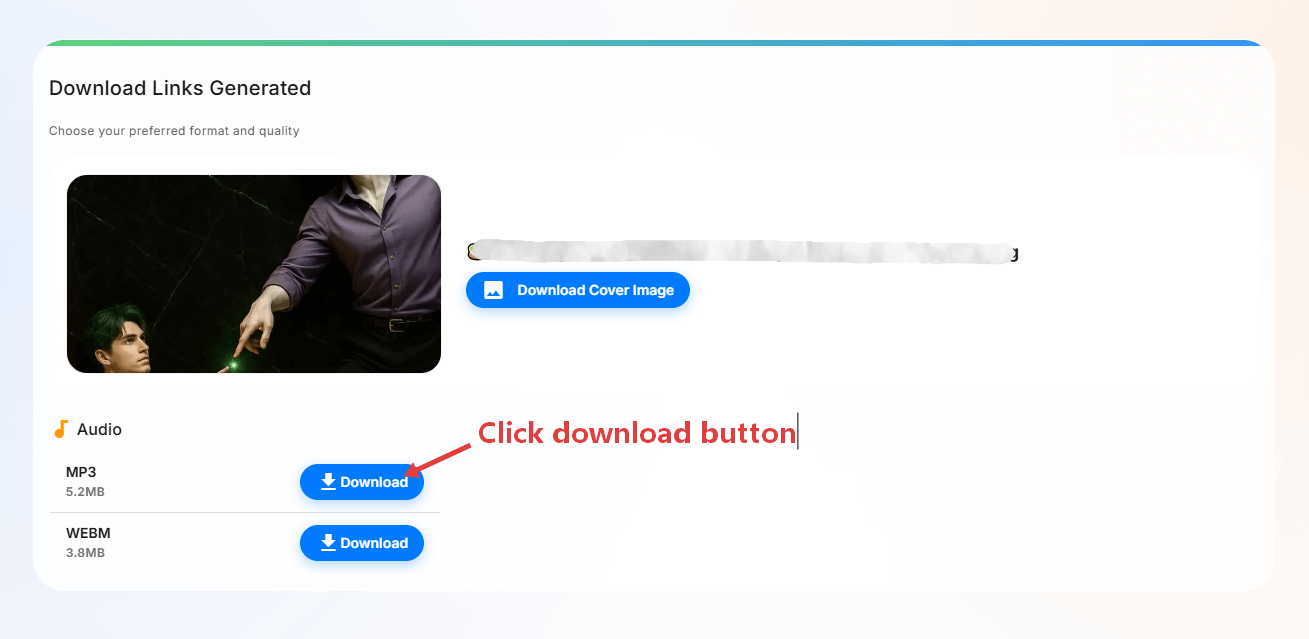 How to download Suno AI music with SnapWC - Step 4