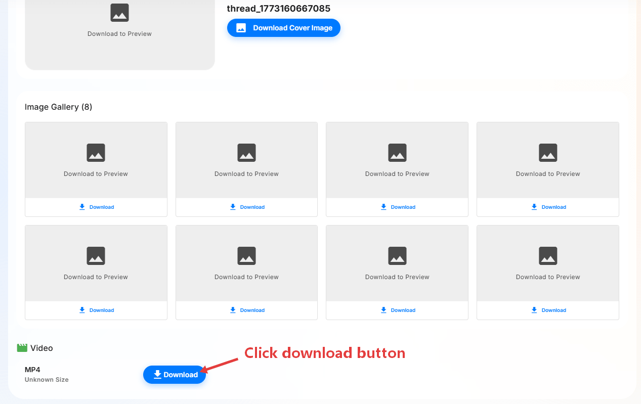 How to Download Threads Videos and Images with SnapWC - Step 4 How to Download Threads Videos and Images with SnapWC - Step 4
