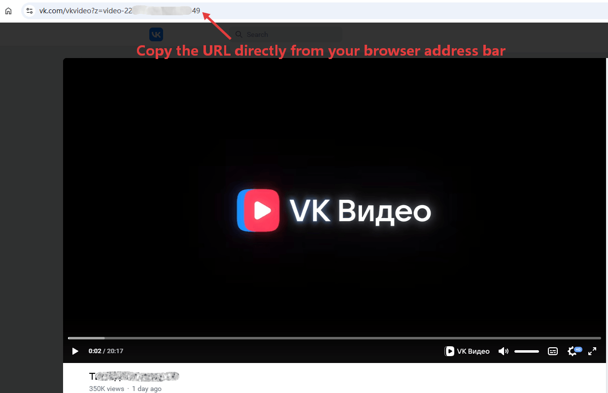 How to Download VK Videos with SnapWC - Step 1